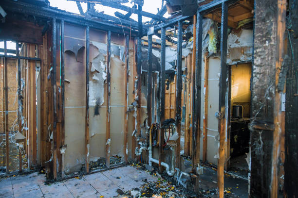 Professional Emergency Fire Damage Restoration technician working in Hopkins, MN